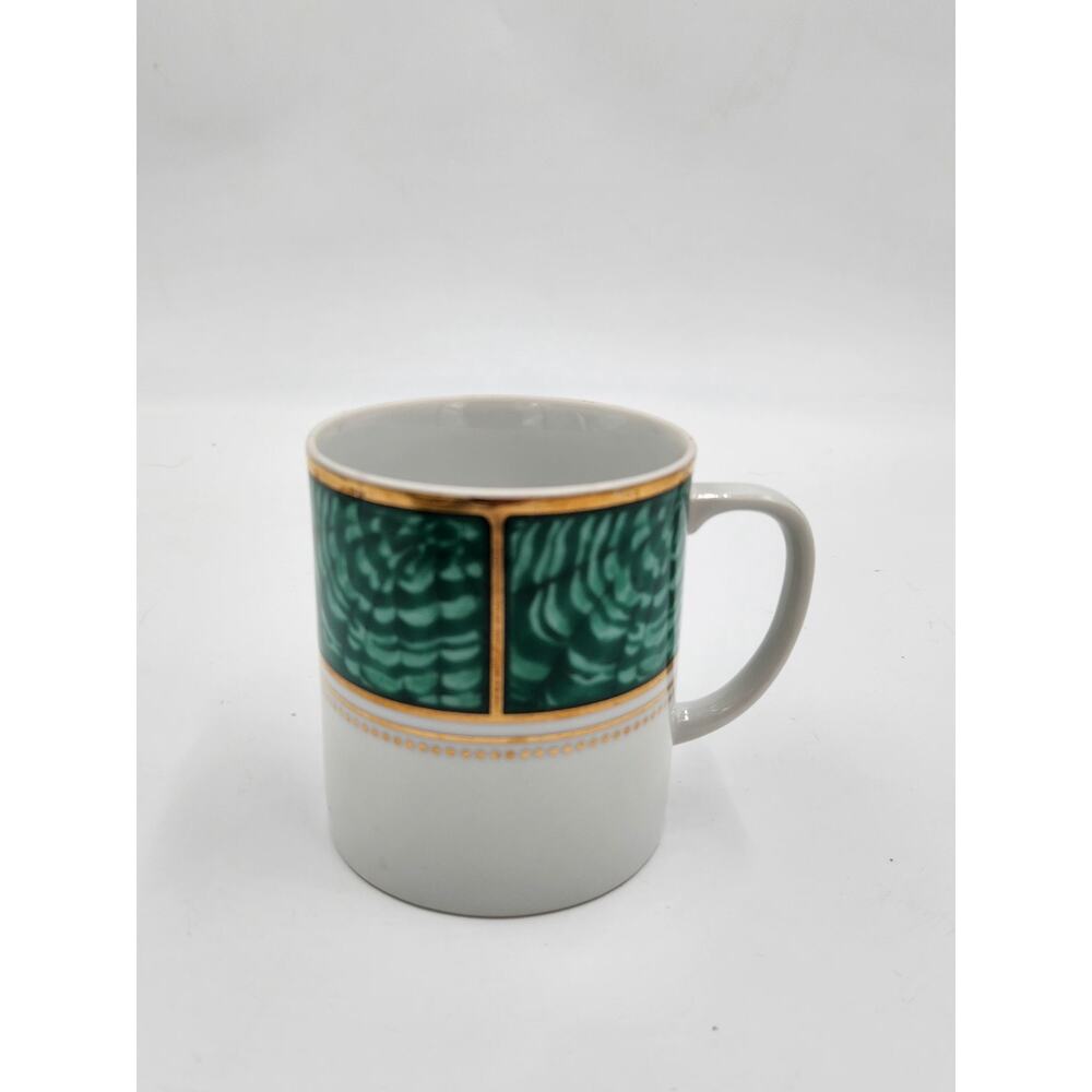 Vintage Georges Briard Imperial Malachite Porcelain Cappuccino Cups & Saucers 4 - Picture 13 of 15